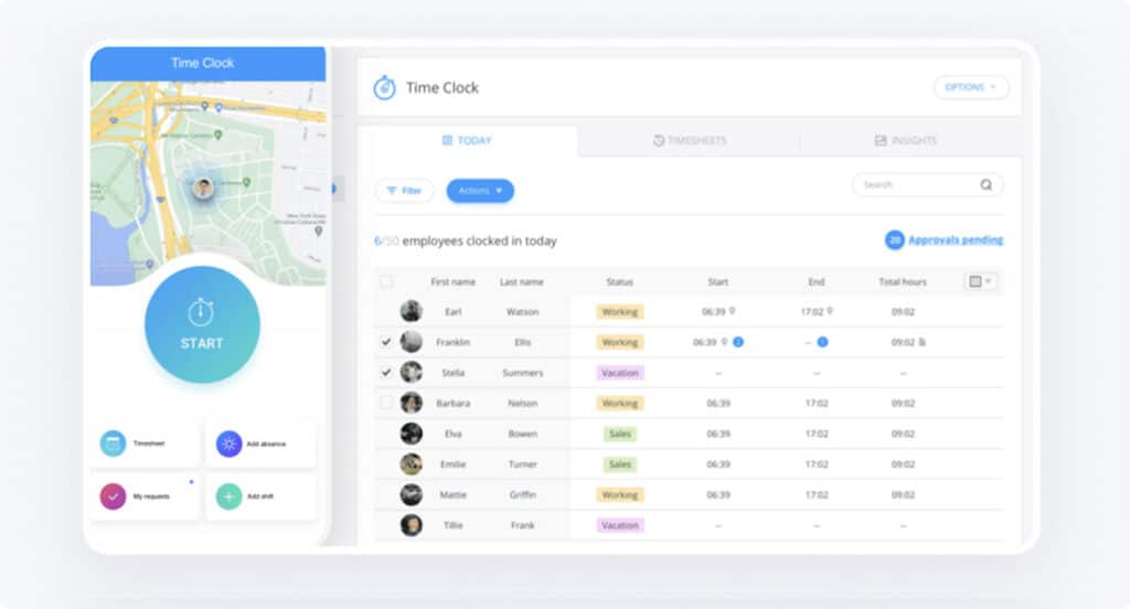 screenshot of connecteam